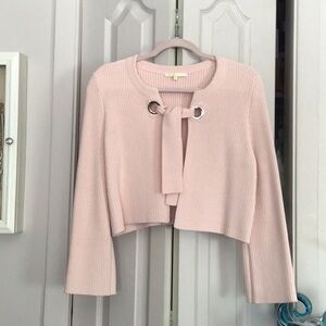 Maje Pink Ribbed Blouse
